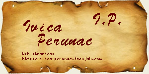 Ivica Perunac vizit kartica